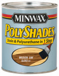 MINWAX Minwax 214854444 Waterbased Polyurethane Stain, Gloss, Liquid, Mission Oak, 0.5 pt, Can PAINT MINWAX
