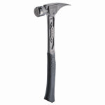 MILWAUKEE ELECTRIC TOOL CORP Stiletto TiBone Titanium Framing Hammer, Milled Face, Curved Handle, 14 oz.