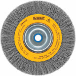DEWALT DEWALT DW4905 Wire Wheel Brush, 6 in Dia, 5/8 to 1/2 in Arbor/Shank, Crimped Bristle, 0.014 in Dia Bristle TOOLS DEWALT