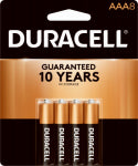 DURACELL Duracell MN2400B8Z Battery, 1.5 V Battery, 1.15 Ah, AAA Battery, Flat Contact, Alkaline ELECTRICAL DURACELL
