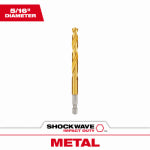 MILWAUKEE Milwaukee SHOCKWAVE 48-89-4617 Impact Drill Bit, 5/16 in Dia, 4.37 in OAL, Twist Flute, 1/4 in Dia Shank, Hex Shank TOOLS MILWAUKEE