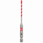 MILWAUKEE Milwaukee SHOCKWAVE 48-20-9000 Drill Bit, 1/8 in Dia, 3-1/2 in OAL, Wide Flute, 1/4 in Dia Shank, Hex Shank TOOLS MILWAUKEE