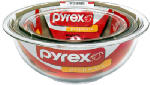 PYREX MIXING BOWL SET GLASS CLEAR HOUSEWARES PYREX