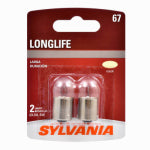 OSRAM SYLVANIA INC 67 Long Life Miniature Clear Bulb, 67LL BP2, 2-Pk.