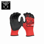 MILWAUKEE ELECTRIC TOOL CORP Impact Nitrile Dipped Work Gloves, Cut Level 3, Men's L