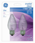 GE GE 75337 Ceiling Fan Bulb, 25 W, F15 Lamp, E26 Medium Lamp Base, 190 Lumens, 2500 K Color Temp ELECTRICAL GE