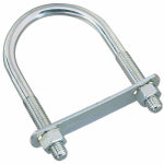 ASSA ABLOY AMERICAS RESIDENTIALI NC U-Bolt with Plate & Nuts, Zinc, 1/2 x 3 x 5-1/2 In.