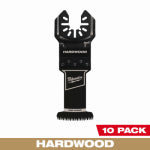 MILWAUKEE ELECTRIC TOOL CORP Open-Lok HCS Japanese Tooth Hardwood Blades for Oscillating Multi-Tool, 1-3/8 In., 10-Pk.