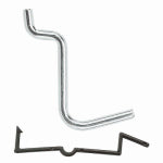 ASSA ABLOY AMERICAS RESIDENTIALI NC Pegboard Angle Hook, 1/8 In. Rod, Galvanized Steel, 1 In., 8-Pk.