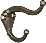 ASSA ABLOY AMERICAS RESIDENTIALI NC Hat & Coat Hook, Nickel Finish, 2-Pk. HARDWARE & FARM SUPPLIES ASSA ABLOY AMERICAS RESIDENTIALI NC