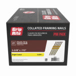 PRIMESOURCE BUILDING PROD. Collated Framing Nails, Steel, Plastic Strip, Full Round Head, 21 Degree, 2-3/8 x .113 In., 5000-Pk.