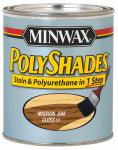 MINWAX Minwax 614850444 Waterbased Polyurethane Stain, Gloss, Liquid, Mission Oak, 1 qt, Can PAINT MINWAX