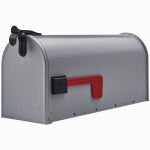SOLAR GROUP Gibraltar Mailboxes Grayson Series ST100000 Rural Mailbox, 800 cu-in, Steel, Powder-Coated, 7 in W, 20.3 in D, Gray HARDWARE & FARM SUPPLIES SOLAR GROUP