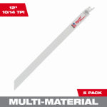 MILWAUKEE ELECTRIC TOOL CORP Sawzall Reciprocating Saw Blades, 10/14 TPI, 12 In., 5-Pk. TOOLS MILWAUKEE ELECTRIC TOOL CORP