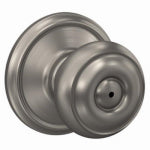 SCHLAGE LOCK Schlage F Series F40VGEO619 Privacy Lockset, Round Design, Knob Handle, Satin Nickel, Metal, Yes HARDWARE & FARM SUPPLIES SCHLAGE LOCK