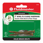 FLUIDMASTER Fluidmaster 7111 Bowl-to-Floor Bolt, 3 in L Dimensions, Brass PLUMBING, HEATING & VENTILATION FLUIDMASTER