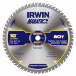 IRWIN Irwin Marathon 14074 Table Saw Blade, 10 in Dia, 5/8 in Arbor, 60-Teeth, Carbide Cutting Edge TOOLS IRWIN   