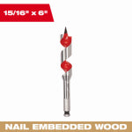 MILWAUKEE ELECTRIC TOOL CORP Ship Auger Drill Bit, 15/16 x 6 In. TOOLS MILWAUKEE ELECTRIC TOOL CORP