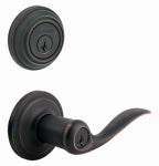 ASSA ABLOY AMERICAS RESIDENTIALINC. Tustin Entry Lever Lock & Single Cylinder Deadbolt Combo, Smart Key, Venetian Bronze