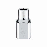 MILWAUKEE Milwaukee 45-34-9060 Socket, 1/4 in Socket, Standard Socket, 3.543 in OAL, 3/8 in Drive, 6-Point, Chrome Vanadium Steel TOOLS MILWAUKEE