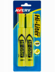AVERY PRODUCTS CORPORATION Fluorescent Highlighters, Yellow, 2-Pk.