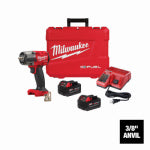 MILWAUKEE Milwaukee M18 Series 2960-22R Impact Wrench Kit, Battery Included, 18 V, 5 Ah, 3/8 in Drive, Square Drive TOOLS MILWAUKEE