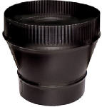 IMPERIAL Imperial BM0063 Stove Pipe Increaser, 7 x 8 in, Black, Matte PLUMBING, HEATING & VENTILATION IMPERIAL