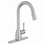 MOEN Moen Adler Series 87233SRS Kitchen Faucet, 1.5 gpm, 1-Handle, 1-Faucet Hole, Polymer/Stainless Steel PLUMBING, HEATING & VENTILATION MOEN