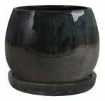 TRENDSPOT INC 6 In. Artisan Planter, Ceramic, Dripping Green LAWN & GARDEN TRENDSPOT INC