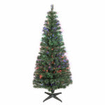 PULEO ASIA LIMITED Pre-Lit Fiber Optic Artificial Christmas Tree, 6.5 Ft.