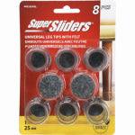 SHEPHERD HDWE. PROD., LLC. Super Sliders 1 In. Round Felt Silicone Furniture Leg Tips (8-Pack)