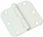 ASSA ABLOY AMERICAS RESIDENTIALI NC Door Hinge, Interior, Round-Edge, White, 3-1/2 In., 3-Pk.