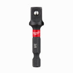 MILWAUKEE ELECTRIC TOOL CORP Shockwave Socket Adapter, 1/4 In. Hex to 3/8 In. Square