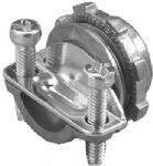 HALEX Halex 05103B Clamp Connector, 3/8 in, 1-3/16 in L, Zinc, 100/PK ELECTRICAL HALEX