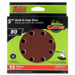 GATOR Gator 4142 Sanding Disc, 80 Grit, Medium, Aluminum Oxide Abrasive, Vented, 5 in Dia TOOLS GATOR