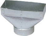 IMPERIAL Imperial GV0704-C Universal Boot, 4 in L, 10 in W, 6 in H, 30 Gauge, Steel, Galvanized PLUMBING, HEATING & VENTILATION IMPERIAL