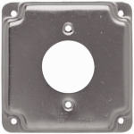 RACO Raco 812C Exposed Work Cover, 1-5/8 in Dia, 4-3/16 in L, 4-3/16 in W, Square, Galvanized Steel, Gray ELECTRICAL RACO