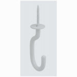 ASSA ABLOY AMERICAS RESIDENTIALI NC Modern Ceiling J Hook, White, 50-Lb. Load, 3-11/32 In. HARDWARE & FARM SUPPLIES ASSA ABLOY AMERICAS RESIDENTIALI NC