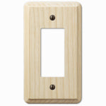 AMERTAC-WESTEK Contemporary Wall Plate, Unfinished Ash Wood, 1 Rocker ELECTRICAL AMERTAC-WESTEK   