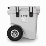 ROVR PRODUCTS RollR 30 Quart Wheeled Hard Cooler with Telescopic Handle (POWDER) OUTDOOR LIVING & POWER EQUIPMENT ROVR PRODUCTS
