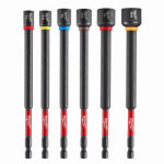 MILWAUKEE ELECTRIC TOOL CORP 6-Pc. Shockwave Impact Duty Magnetic Nut Driver Set, 6 In.