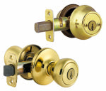 ASSA ABLOY AMERICAS RESIDENTIALINC. Security Tylo Entry Lockset And Deadbolt Combo Pack, Brass HARDWARE & FARM SUPPLIES ASSA ABLOY AMERICAS RESIDENTIALINC.