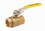 B&K LLC Locking Handle Ball Valve, Brass, 1/2 In.