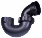 US HARDWARE US Hardware P-098C Bathtub Trap, ABS, Black, 1-1/2 x 1-1/2 in ID AUTOMOTIVE US HARDWARE