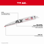 MILWAUKEE ELECTRIC TOOL CORP Sawzall Ax Reciprocating Saw Blades, 5 TPI, 9 In., 5-Pk. TOOLS MILWAUKEE ELECTRIC TOOL CORP