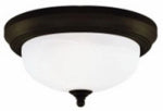 WESTINGHOUSE LIGHTING CORP Ceiling Light Fixture, Indoor, Oil Rubbed Bronze & Frosted White Alabaster Glass, 60-Watt, 13 x 5.875-In. ELECTRICAL WESTINGHOUSE LIGHTING CORP