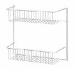 CLOSETMAID 2-Wire-Shelf Unit, Door Or Wall Rack, White, 12-In.