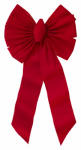HOLIDAY TRIMS Christmas Bow, 7-Loop, Red Velvet, 14 x 28 x 4 In.