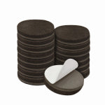 SHEPHERD HDWE. PROD., LLC. Super Sliders 1 In. Round Brown Felt Furniture Pad (16-Piece)