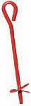 MIDWEST AIR TECH/IMPORT Earth Anchor, Red, 4 x 40 In.
